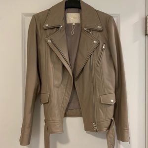 Maje leather motorcycle jacket sz 38 Fr